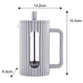 Miniatyrbild 3 av 11: Kolv Kaffe-/Tebryggare 600ml Klausberg Kb-7747 Grå Lumarko!