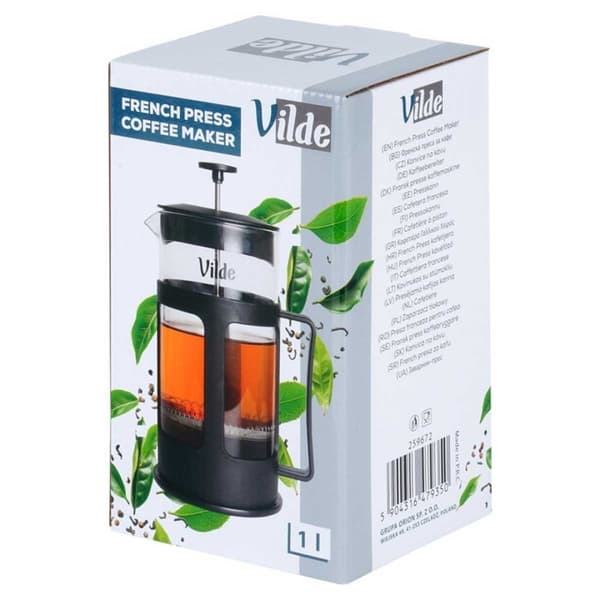 Piston kaffe-/temaskine 1000ml 259672 Lumarko!