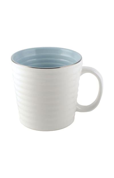 5164397 La Cafetiere kuppi, valkoinen ja sininen