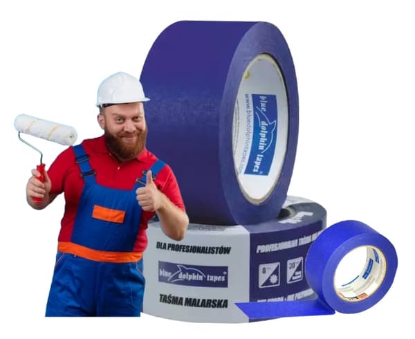 Blå Dolphin Professionell Maskeringstejp 30mm - 50m