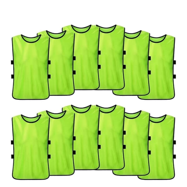 12STK Fotball for voksne Hurtigtørkende Fotballvest Treningsvest - Fluorescerende