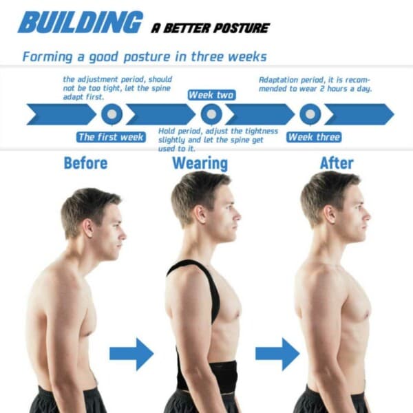 Porto Vest Pro Back Vest Better Posture L