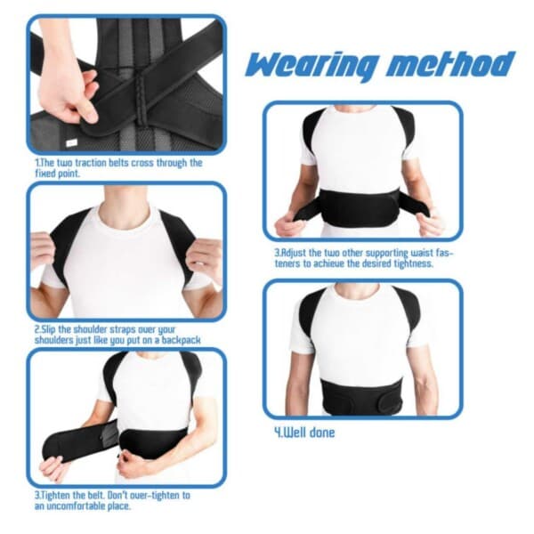 Porto Vest Pro Back Vest Better Posture 3XL