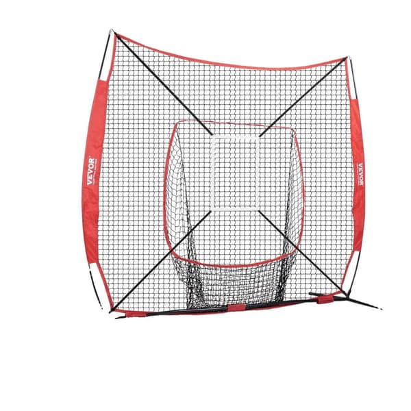 Basebollträningsnät, bärbar design, mångsidig funktion, 5x5 tum 7x7inch