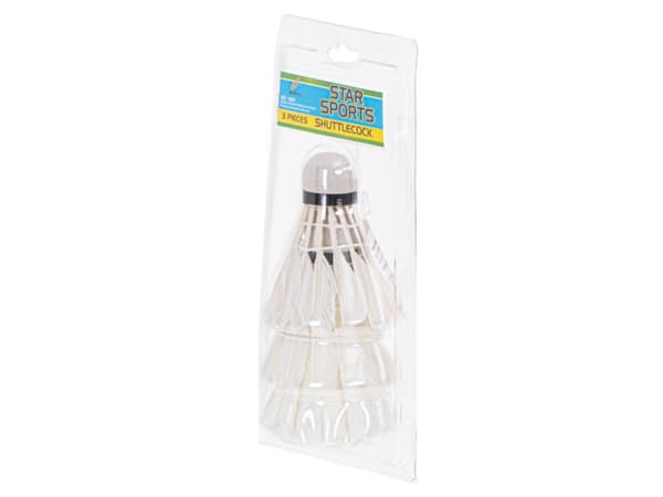 Fjer badminton fjerbolde, 3 stk