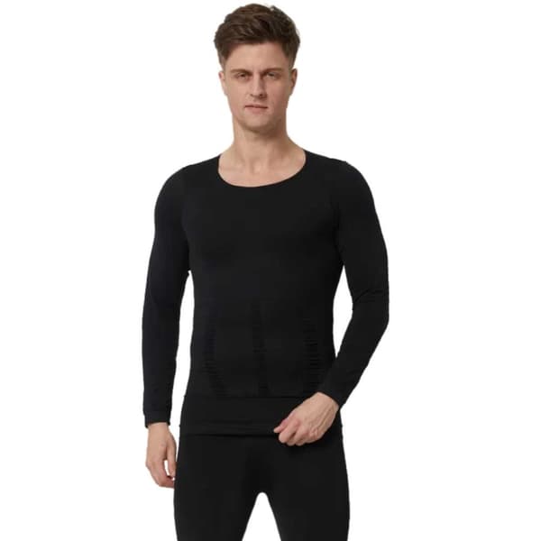 Langermet Shaping Posture Shirt T-skjorte Better Posture | Valgbar størrelse | Svart