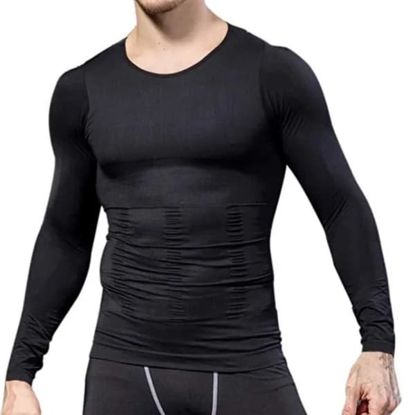 Langermet Shaping Posture Shirt T-skjorte Better Posture | Valgbar størrelse | Svart