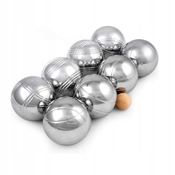 Boule boulebolde partnerspilkasse sæt 8 dele pettanque metal
