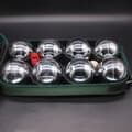 Miniatyrbillede 8 af 8: Boule boulebolde partnerspilkasse sæt 8 dele pettanque metal