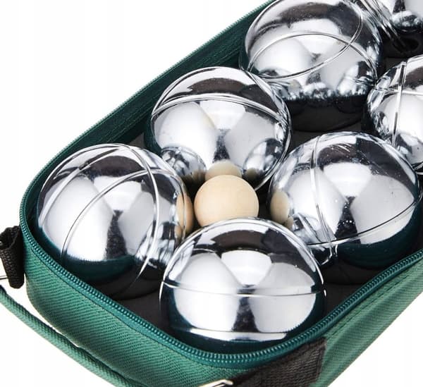 Boule boulebolde partnerspilkasse sæt 8 dele pettanque metal