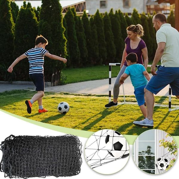 Fotbollsnät för avskärmning, hållbart och återanvändbart, idealiskt för utomhusbruk, perfekt för familj och vänner.