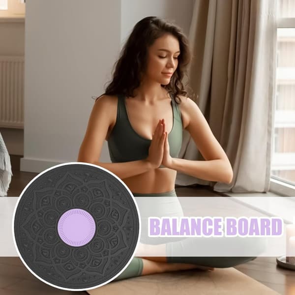 Balansbräda med oscillerande bräda, halkfri stabilitetsbräda - med massagepunkter, bärbar coretrainer för vuxna och barn för att förbättra balansen