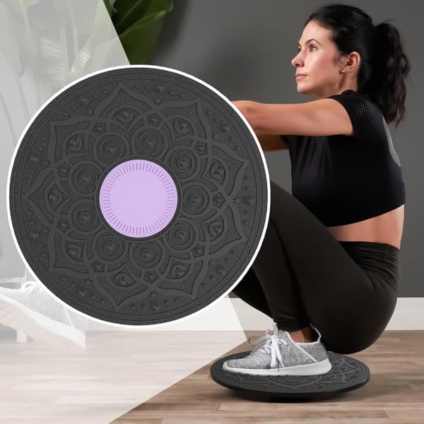 Balansbräda med oscillerande bräda, halkfri stabilitetsbräda - med massagepunkter, bärbar coretrainer för vuxna och barn för att förbättra balansen