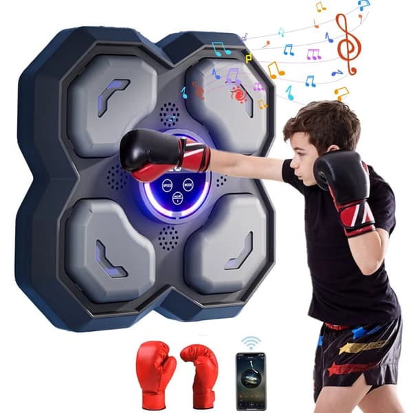 Smart Musik Bokse Maskine, Justerbare 9-Hastigheds Indstillinger, Justerbar 5-Volumen, Indbygget Musik,Sort