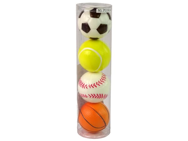 Set of Soft Balls 4 pcs. Sport Golf Tennis Football