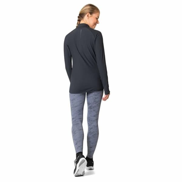 Unisex Langærmet T-shirt Odlo 1/2 Zip Zeroweight Sort