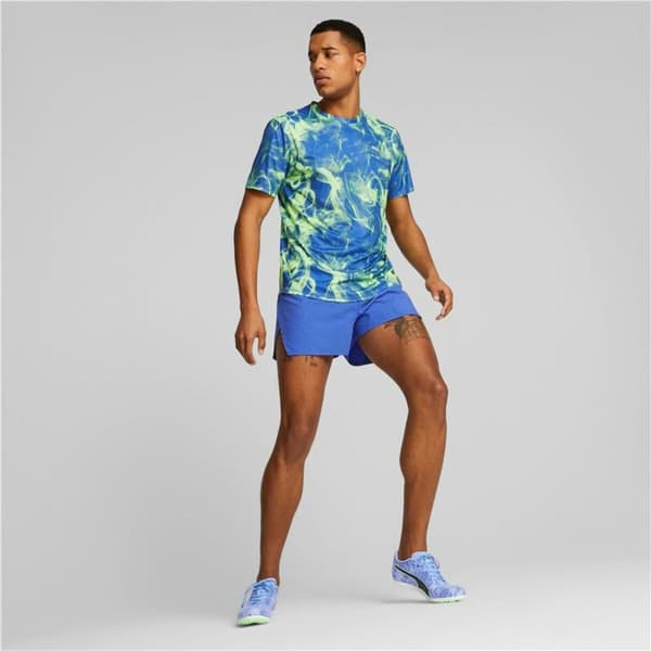 T-shirt med kortärm Herr Puma Run Favorite Blå Grön
