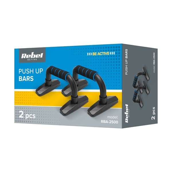 Push-up-kahvat, 2 kpl sarja, REBEL ACTIVE