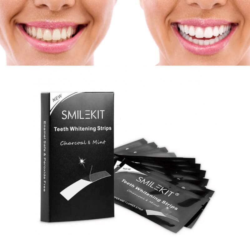 Tandblekning Charcoal Whitening Strips 14 Strips Totalt CDON