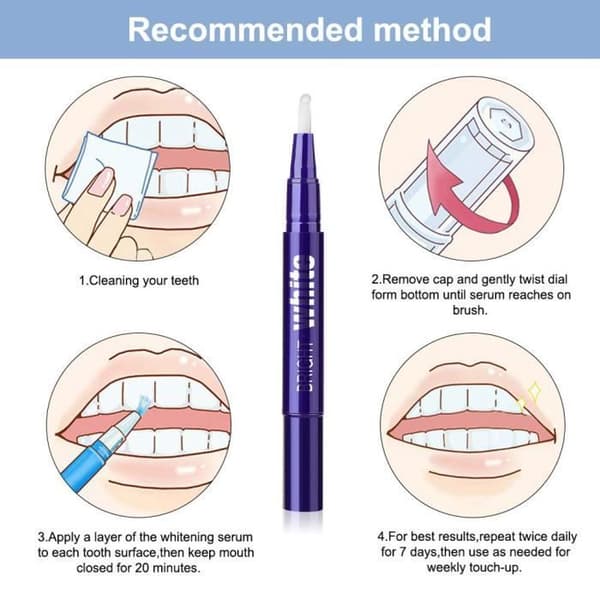 White Tooth Cleaning Pen Whitening Treatments Gel Pennor Tänder White Solution 2st rt153