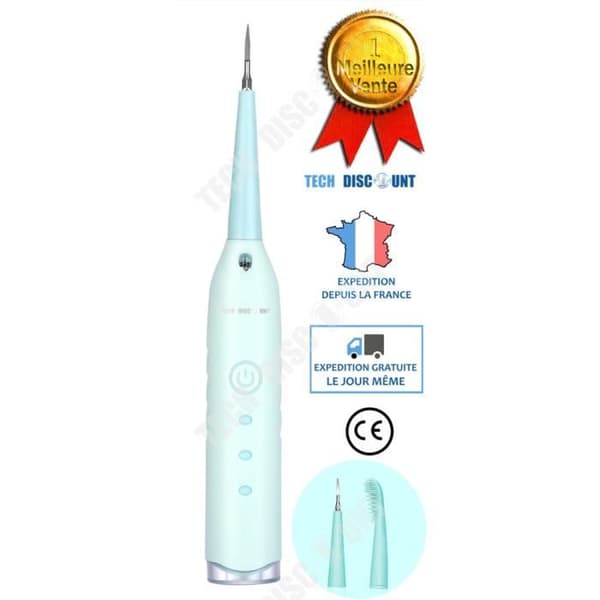 TECH RABATT elektrisk dental kit - Tandrengöring med LED och 3 vibrationsfrekvenser