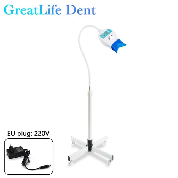 Tandblekning LED-lampa, justerbar timer, dubbelbågsdesign, hög effekt LED,1 Läge 220V EU Kontakt