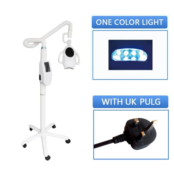 Hampaiden valkaisukone, 60W teho, 10 LED-lamppua,1 malli GB-pistoke