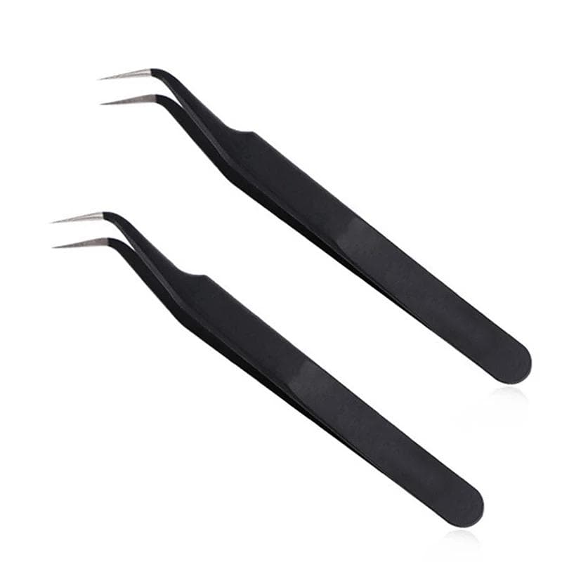 2-Pack - Böjd Pincett för Nageldekoration
