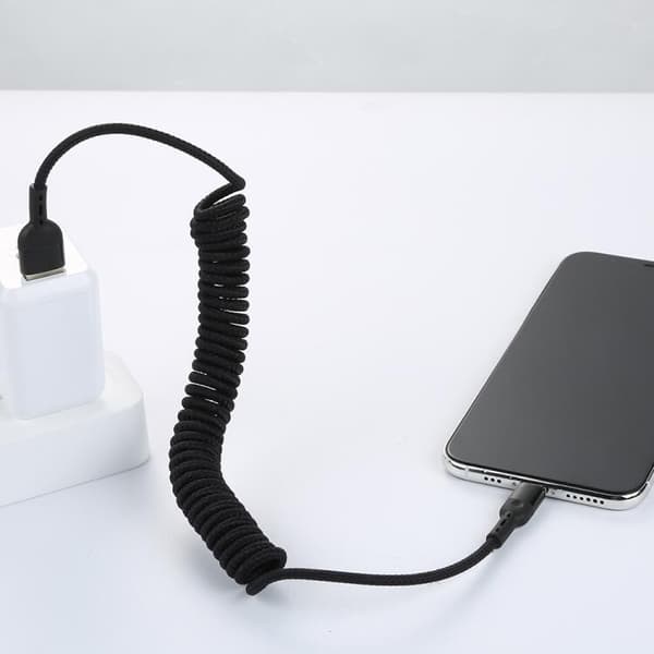 Mcdodo CA-6410 1.8m, flexibel lightning kabel med LED, svart Snabbladdare