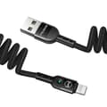 Miniatyrbild 2 av 5: Mcdodo CA-6410 1.8m, flexibel lightning kabel med LED, svart Snabbladdare