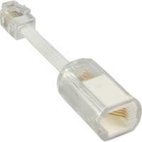 InLine Twist-Stop - Disentangler för telefonsladdar - RJ10 (M) - RJ10 (W) - transparent (18890)