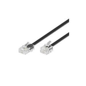 Wentronic 6m RJ-11/RJ-45-kabel - RJ-11 - RJ-45 - Hane/Hane - Svart - TEL 6P4C-8P4C (68577)
