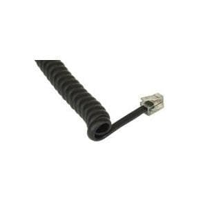 InLine® spiralkabel, RJ10 M/M, max 4m, svart (18895)