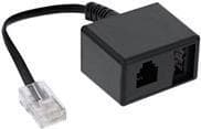 InLine - Telefonadapter - RJ-45 (M) till RJ-11, TAE-N (W) - 15 cm - Svart (69943)