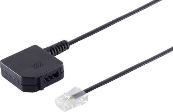 S/CONN maximal anslutning telefonadapter västlig kontakt 8/4 till TAE U-koppling, 0,2m (71041-1)