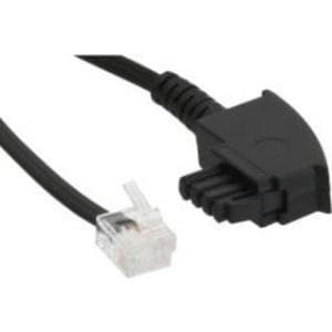 INLINE - modemkabel - TAE-F (S) till 6P/2C DEC (S) - 2 m - svart