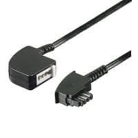 Wentronic Goobay - telefonförlängningskabel - TAE-F (M) - TAE-F (W) - 10.0m - svart (50275)