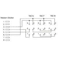 InLine® TAE-adapterkabel, RJ45 St till TAE NFN-uttag, 20 cm (69942)
