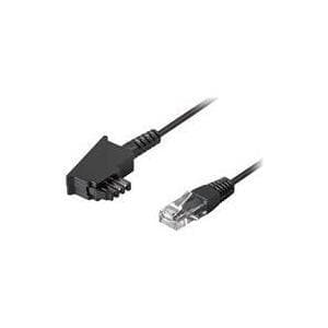Wentronic Goobay - Telefonkabel - TAE-F (M) - RJ-45 (M) - 15m - Svart (51236)