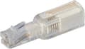 Miniatyrbillede 1 af 2: RJ11 drejestik anti twist sort/gennemsigtig