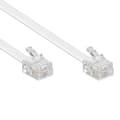 Miniatyrbild 3 av 3: Goobay Telefonkabel RJ11 - RJ11 / vit - 15 meter