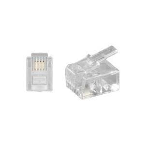 Wentronic Goobay - telefonforbindelse - RJ-11/RJ-14 (S) - uskærmet - gennemsigtig (50250)