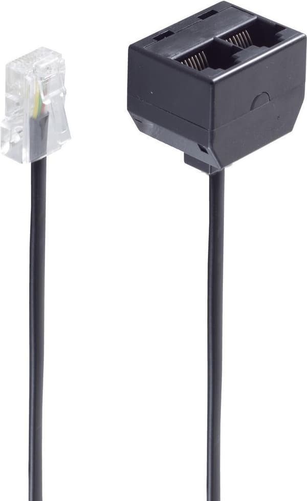 shiverpeaks ®-BASIC-S--Western plug 8/4 till 2 western sockets 8/4, med 100 ohm motstånd, 0,1m (BS71233)