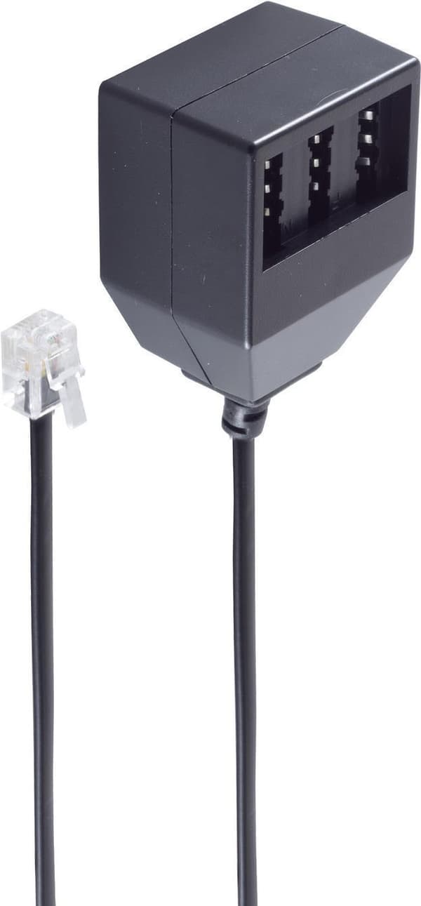 shiverpeaks ®-BASIC-S--ISDN telefonadapter, modulært stik 6/4 til TAE kobling NFF, 0,2m (BS71018-1)