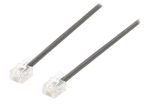 Telefonkabel, svart, 2,0 m (EXC288100)