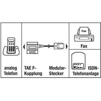 Hama - Telefonadapter - RJ-11 (M) till TAE-F (W) - 0,2 m