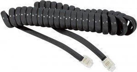 Handsets spiralkabel, kort, svart, förlängd längd ca 2,0 m (936650)