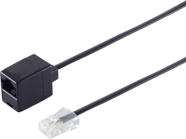 ShiverPeaks S/CONN maximal anslutning Modulär RJ ISDN telefonförlängning Västkontakt 8/4 till västerkoppling 8/4, 10,0m (70230-8/4)