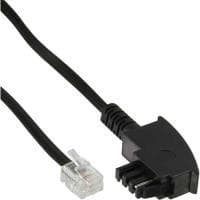 InLine® TAE-F-kabel, för Telekom/Siemens-enheter, TAE-F hane till RJ11 hane, 6m (18919)