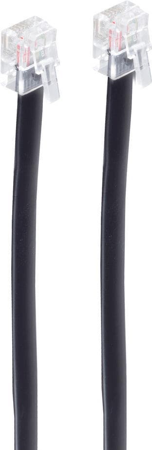 shiverpeaks ®-BASIC-S--modulkabel, västerkontakt 6/6 till västlig kontakt 6/6, svart, 6-ledare, 15m (BS70095-6/6)